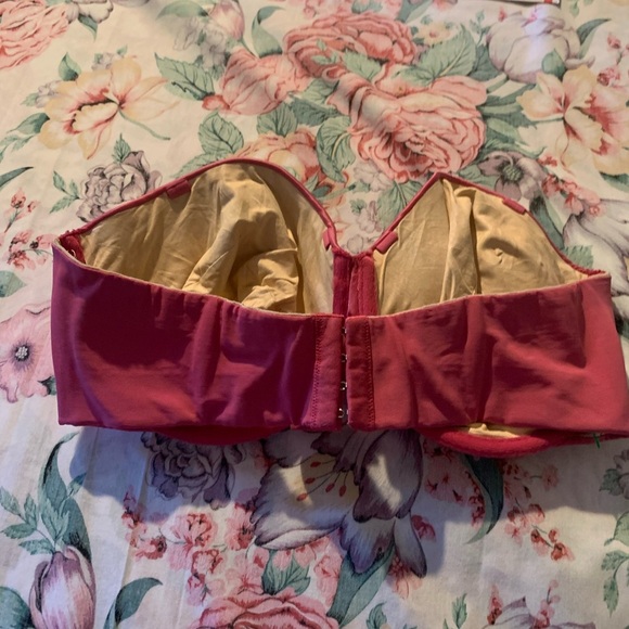 Pink Strapless Satin Bra Size 36 DD - Picture 5 of 11